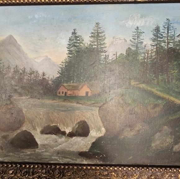 Vintage/antique landscape oil painting - Picture 7 of 13